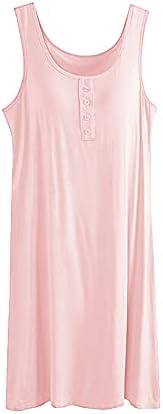 FOURSTEEDS Women’s Adjustable Spaghetti Straps Built-in Padded Shelf Bra Lingerie Lounge Full Slips Pajama Tops