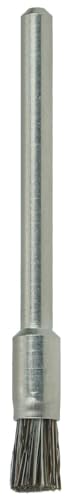 Image of Weiler 26115 Miniature End Brush, 3 /16 inch, Stiff Hair Fill, 1 /8 inch Stem, Made in the USA (Pack of 144)