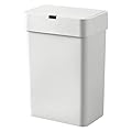 ELPHECO Bathroom Motion Sensor Trash Can with Lid 2.5 Gallon Slim Garbage Can Small Touchless Trash Bin 9.5 Liter Smart Waste Basket for Bedroom, Living Room, Toilet (Grey)