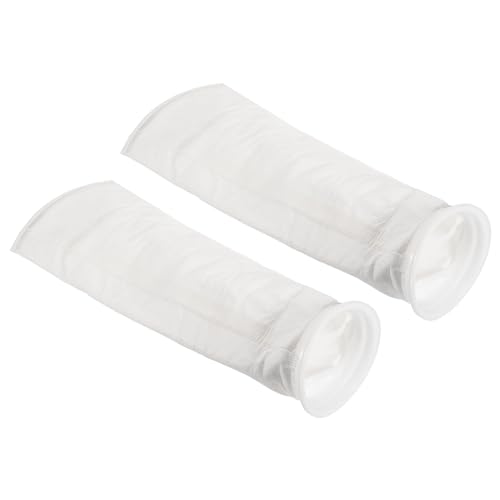 PATIKIL 6 Inch Ring Filter Socks 1 Micron, 2 Pack Mesh Bags Pool Skimmer Basket, White