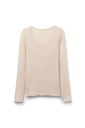 Intimissimi Woman's Sheer Long Sleeve Scoop Neck Top in Ultralight