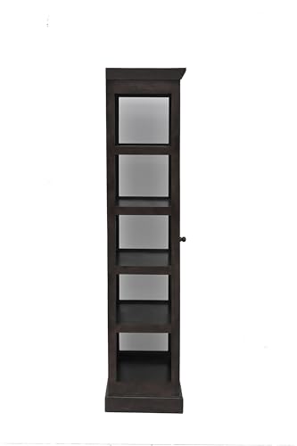 Image of The Attic Indiana Kitchen Cabinet Walnut, Multipurpose Cabinet for Bedroom Living Room Study bar, Solid Wood Bookshelf /Kitchen Cabinet, Solid Mango Wood, Walnut Matte Finish