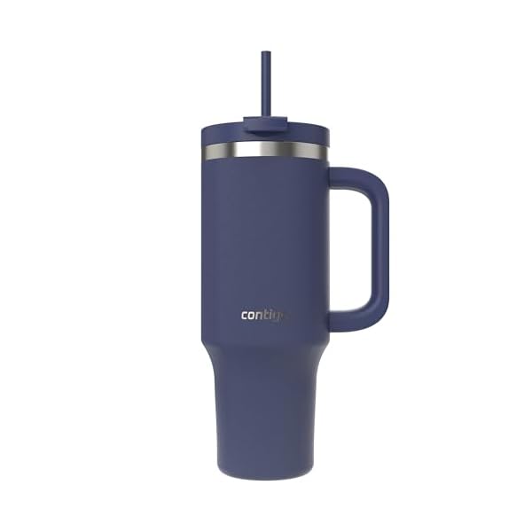 Contigo Streeterville Tumbler 1200 ml with Handle | Stainless Steel Vacuum Insulated Water Bottle with Straw and Lid | Cold for 29 Hours | Travel Mug | Thermal Flask | BPA Free