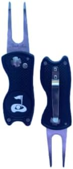 Premium Golf Divot Repair Tool with Magnetic Ball Marker & Clip – Switchblade Design & Club Grip Holder – Golf Accessories & Gifts for Men – Metal Divot Tool for Greens