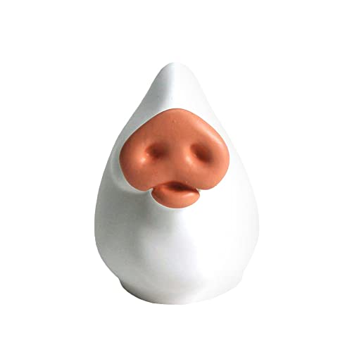 Antartidee - Soporte para gafas de escritorio de Cerdo de resina blanca mate hecho a mano Cover