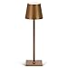 Produktbild Stilosa - Dimmbare LED Akku-Tischlampe Indoor & Outdoor - Aufladbar - Warme Lichtfarbe - Für Innen und Aussen - Designer Tischleuchte mit USB-C Port - Dunkles Gold