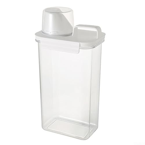 2300ML Luftdichter Waschmittelspender Mit Messbecher, Mehrzweck-Waschpulverspender Waschpulver Dose Waschpulver-BehäLter Aufbewahrungseimer Waschmittelbox, Leere Flaschen FüR WeichspüLer (2300ml)