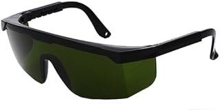 articulo Gafas de protección láser, gafas profesionales con lentes verdes y montura negra, protección ocular con protección lateral