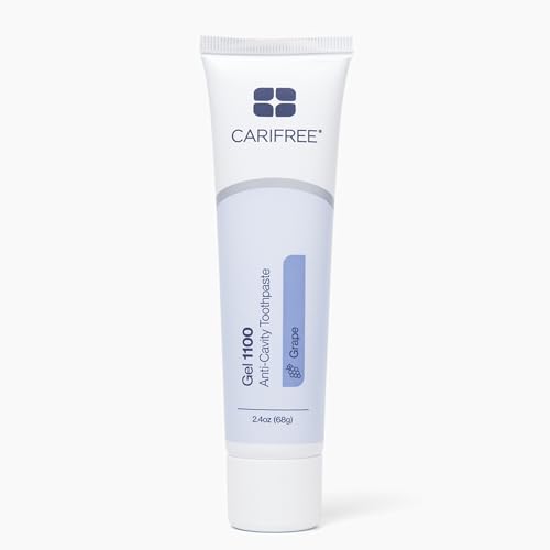 Image of CariFree Gel 1100, Grape Flavored, Anti-Cavity Fluoride Toothpaste with Nano Hydroxyapatite for pH Neutralization, Enamel Protection, Dentist Recommended for Kids and Adults, Dentist Developed