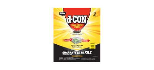 d-Con Disposable Corner Fit Mouse Bait Station, 0.5 Oz (Pack of 3)