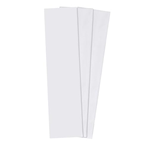 3 Pack Sport Headbands for Women Elastic Soft Fabric Non-Slip Hair Bands for Workout Yoga Running Sports (White)