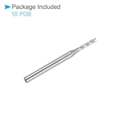 Image of Carbide End Mill Engraving Milling Bits, 1.9mm Bit Dia. 1 /8 inch Shank, CNC Cutting Router Bits Tool - (Applications: for PCB Machine), 10-Pieces