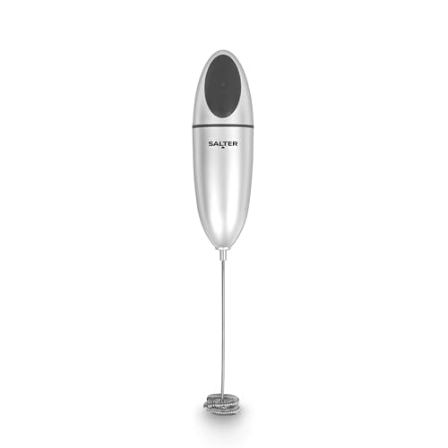 Salter Handheld Electric Milk Frother Battery Operated Double Coil
