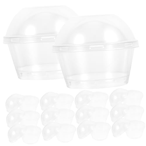 Garneck 25pcs Pudding Cup with Lid Appetizer Cups Cupcake Parfait Containers Pudding Bowl Mini Tumbler Cups Dessert Dish Clear Cup Dessert Bowl Dessert Cups Fruit Pudding Cups Transparent