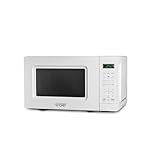 COMMERCIAL CHEF 0.7 Cu Ft Microwave with 10 Power Levels, 700W Microwave with Digital Display, Countertop Microwave with Child Safety Door Lock, Programmable with Push Button, White