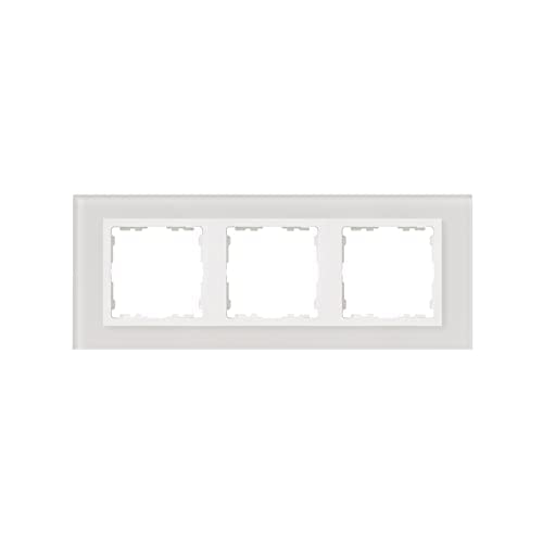 MARCO III CRISTAL BLANCO habillage prise triple salon et cuisine moderne