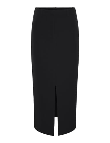 Jupe femme PIECES Pcbozzy Hw denim stretch taille haute cheville