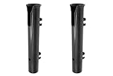 Vinland Marine Plastic Rod Holder, Fishing Pole Holders, White/Black Wall Mount Fishing Rod Holder, Golf Cart Fishing Rod Holder, PVC Rod Holder, Milk Crate Fishing Rod Holder, Rod Rack for Boat