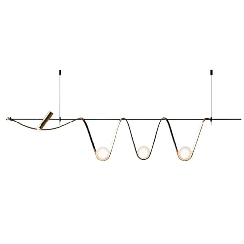 Lampe LED suspendue dorée salon chambre luminaire intérieur créatif