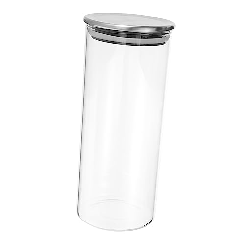 IMIKEYA jarra de vidrio frascos de boticario jarra con tapas paso recipientes para alimentos botes hermeticos tarro de vidrio transparente para cocina tarro de para sellar especias