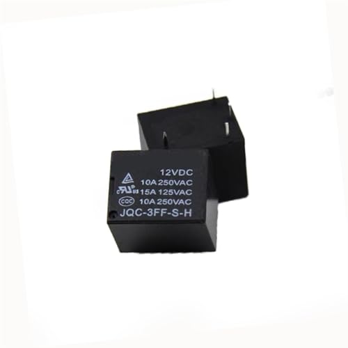 Relais 12V JQC-3FF-SH JQC3FFSH DC12V 10A 4 broches pour carte électronique PCB