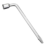 UHANBUT 19mm Car Spare Tire Lug Wrench, L Type Automotive Tire Replacement Tool with Hexagon Slotted End, Universal Steel Vehicle Socket Repair Accessories for Jack (19mm)