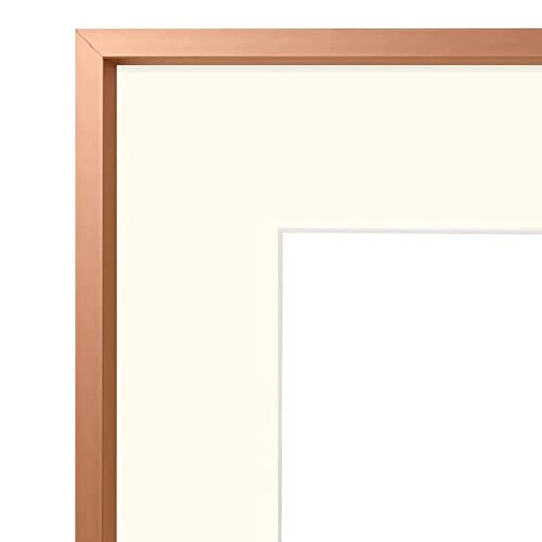 Golden State Art, Rose Gold 8X10 Picture Frame - Displays Photos 5X7 With Mat Or 8X10 Inch Without Mat - Shatter-Resistant Glass Aluminum Photo Frame For Wall Or Tabletop Display #TOP4