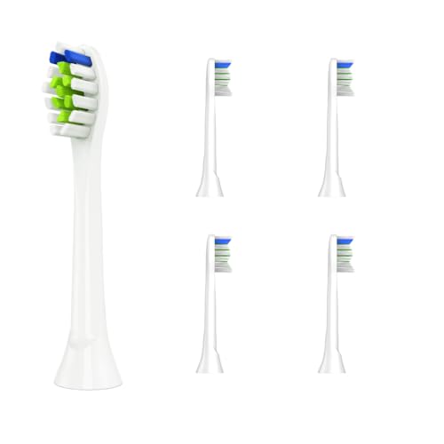 Huzai Replacement Brush Heads Compatible with 369 Series, W2, C3, G3   Soft Bristles for Gum Care & Sensitive Teeth,4 Pack