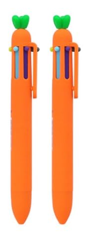 Bolígrafo Cute Carrot 6 colores para evitar llevar pesados estuches