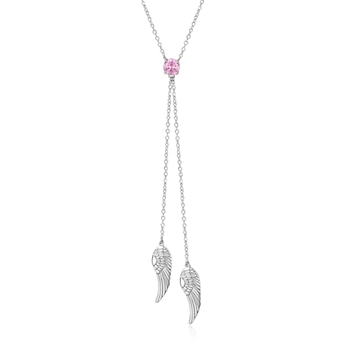 Collier ailes d'ange gardien en argent 925 et sa pierre de naissance