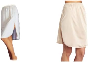Vanity Fair womens Everyday Layers Single Slit Half Slip, Star White/Damask Neutral, M (20″ Length)