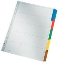 LEITZ Mylar Card Index Blank A4 5 Part Grey Pack of 10