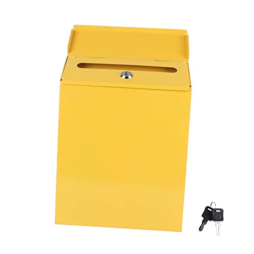Artibetter Suggestion Box Secure Wall Mounted Mailbox with Slot and Lock Hanging Suggestion Box for Home and Office