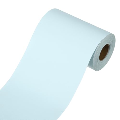 sourcing map Borde de papel pintado, bordes de papel tapiz para despegar y pegar, 3.9 x 393 pulgadas, cinta autoadhesiva para marco de espejo, para decoración de cocinas, dormitorios, baños, azul
