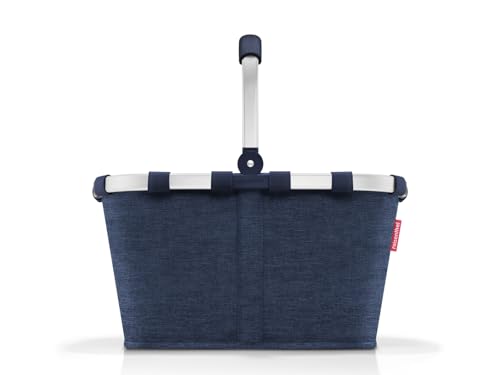 reisenthel carrybag twist navy – Stabiler Einkaufskorb mit viel Stauraum und praktischer Innentasche – Elegantes und wasserabweisendes Design
