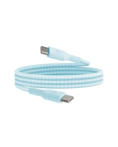 Belkin BoostCharge Braided USB-C to USB-C Cable (1M/3.3ft) for iPhone 16, iPhone 16 Pro, iPhone...