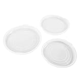 TOBBOMEY 3 Stück Teiliges Mischschüssel Abdeckhauben aus Lebensmittelechtem Material...