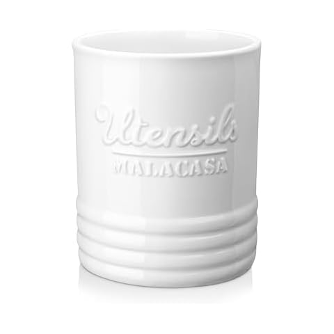 MALACASA 7.2'' Large Ceramic Utensil Holder Cover
