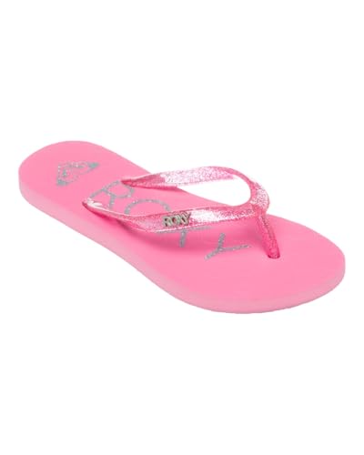 Roxy Sandales Viva Sparkle pour fille, Rose vif Carnation, 33 EU