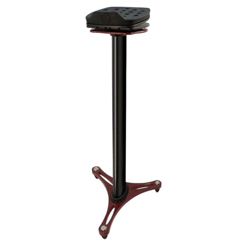 Ultimate Support MS-100R MS Series Professional Column Studio Monitor Stand with Adjustable Angle and Axis - Red