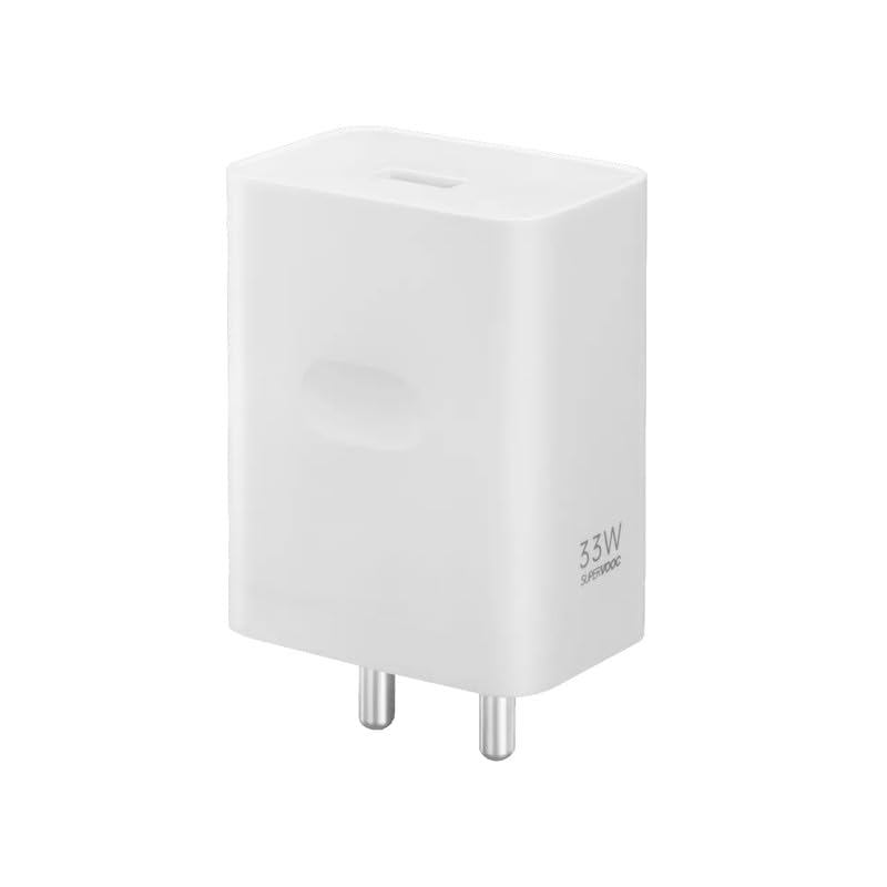 Image of Original 33W SUPERVOOC Type C Power Adapter Compatible with Oppo Reno 7 /F21 Pro /F21 Pro Plus /F21 /F19 Pro Plus /F19 /A52 /A53 /A55 Cellular Phones Support 33 watt Fast Charging Adaptor, White (CXZ2)