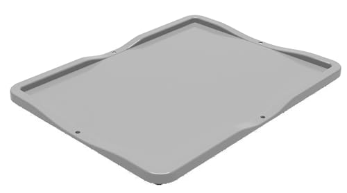 Colour Coded Euro Plastic Stacking Industrial Storage Containers Boxes Crates! (400 x 300 Lid, Grey)