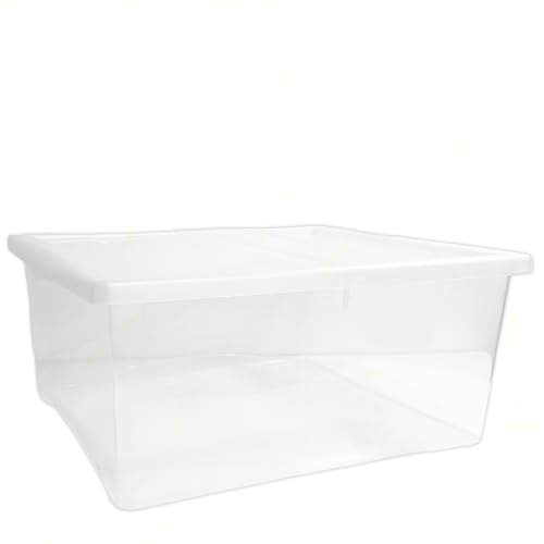 Sicignano | Contenitore Trasparente con Coperchio LT.10 | Storage Box Spring | Scatola Portaoggetti in Plastica Robusta e Salvaspazio | Ideale per Casa, Ufficio e Garage | Made in Italy
