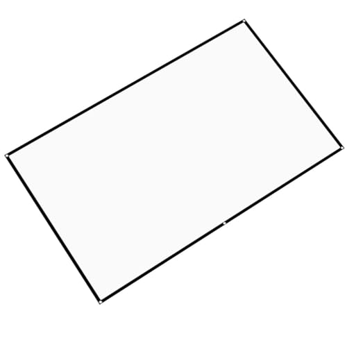 DOITOOL Écran de Projection Portable Pliable 1 Set en Fibre de Polyester Blanc Facile à Transporter pour Usage Extérieur et Salle de Classe