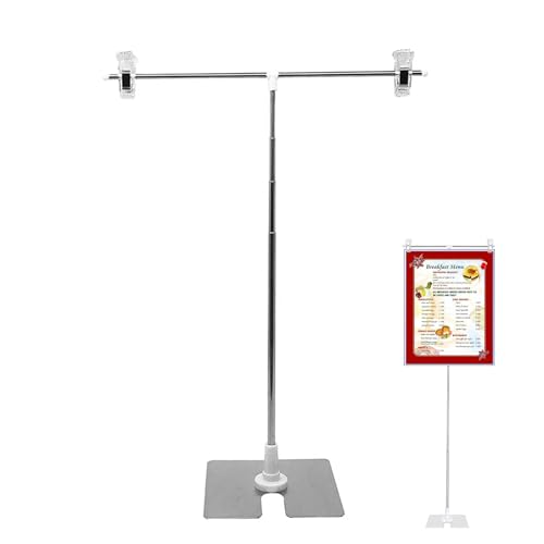 Helweet Soporte para Información, Soporte para Poster, Soporte para Anuncios, Soporte de Pie para Carteles, Adecuado para Tiendas, Bodas, Exposiciones, Exhibidores Publicitarios, Comercio Minorista