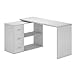 HSH White L-Shaped Computer Desk with 3 Drawers and 2 Shelves, Reversible Home Office Corner Desk for Writing Study Work Executive, 55 Inch Bedroom Wood Table Workstation Desk with Storage Cabinet