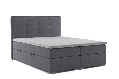 ALTDECOR Boxspringbett mit H3-Matratze (20 cm hoch) mit Bonellfederung +...