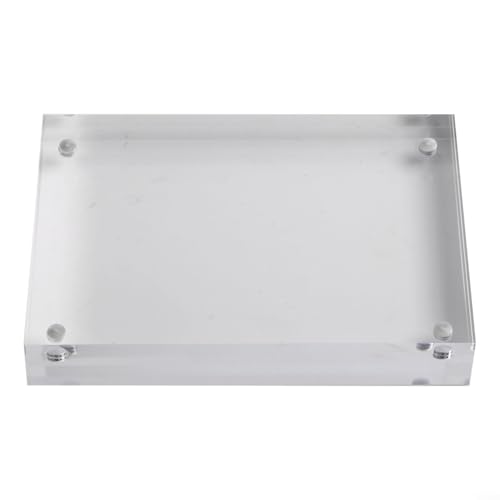 Double Sided Clear Acrylic Photo Frame Magnetic Poster Display 10mm Thick Frameless Desktop Picture Block(8 x 12cm)