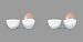 Produktbild Fiftyeight Eierbecher Set, 4-er Set Och Bitte + LECKER (je 2 x)