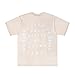 Arnodefrance Men Vintage Letter Graphic Tshirt Oversize Cotton T-Shirt Crewneck Tee Shirt Apricot